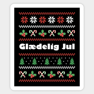 Danish Christmas Gledelig Jul Sticker